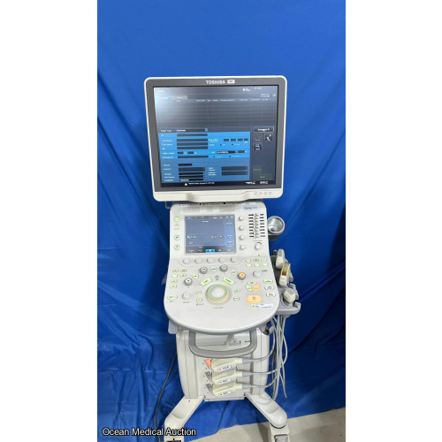 Toshiba Xario 200 with convex, linear and cardiac probe