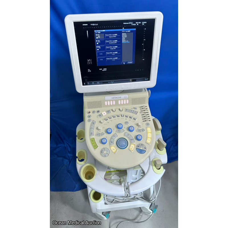 Hitachi avius ultrasound with convex,linear and cardiac probe