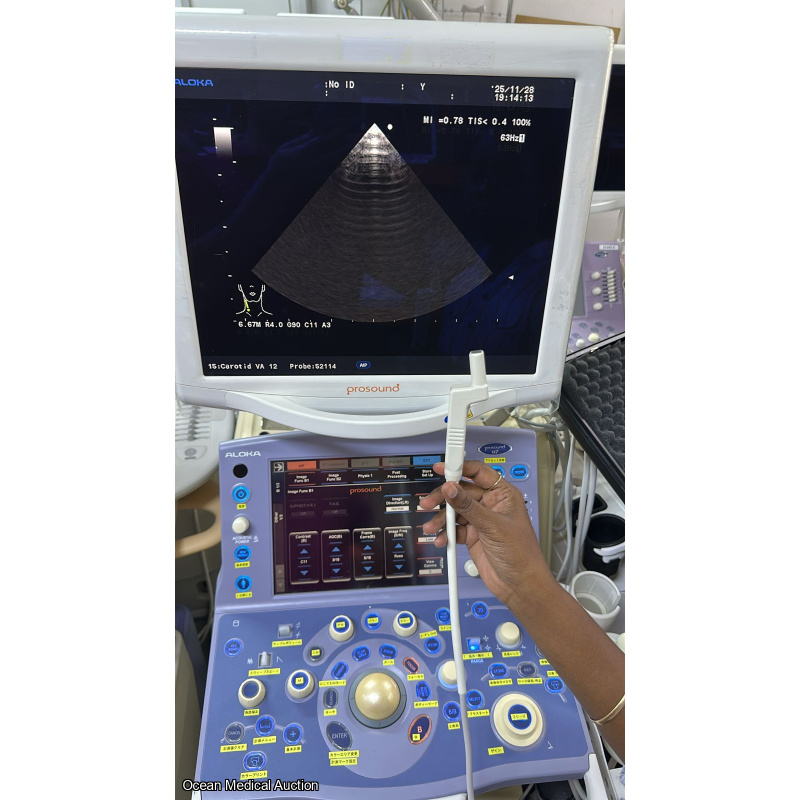 Aloka ust 52114P ntraoperative / phased-array ultrasound transducer (probe) SN.200D3785