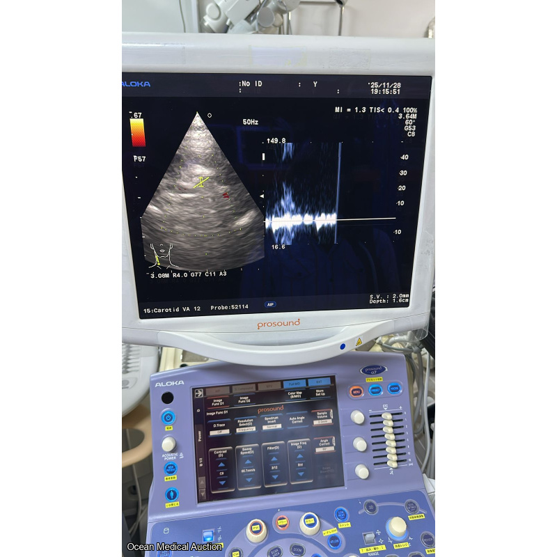 Aloka ust 52114P ntraoperative / phased-array ultrasound transducer (probe) SN.200D3785