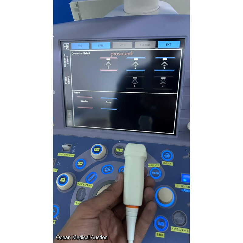 Hitachi Aloka alpha 7 ultrasound with convex,linear and cardiac probe