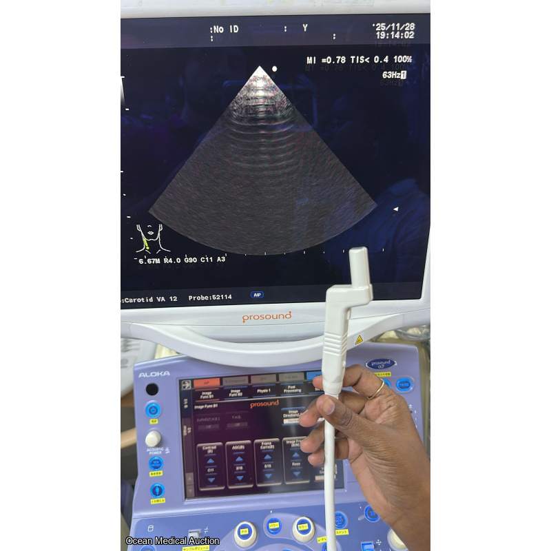 Aloka ust 52114P ntraoperative / phased-array ultrasound transducer (probe) SN.200D3785